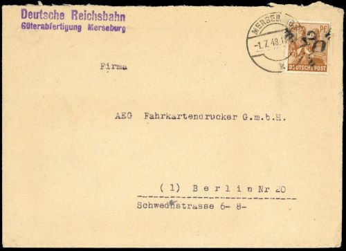 1948, SBZ Handstempel Bezirk 20, 174 IV, Brief