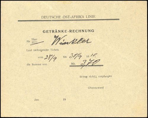 1910, Deutsche Kolonien Ostafrika, Brief