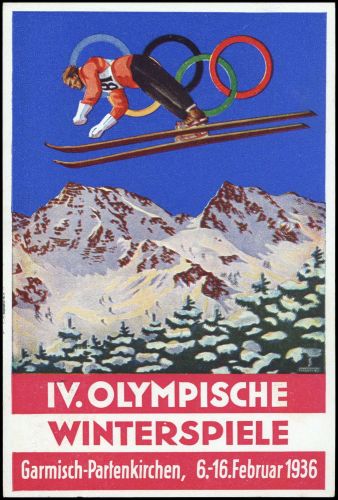 1936, Sport u. Spiel,Olympia 1936 Garmisch,, 600, Brief