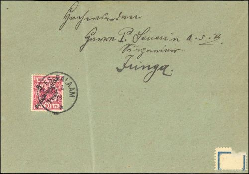 1899, Deutsche Kolonien Ostafrika, 8, Brief