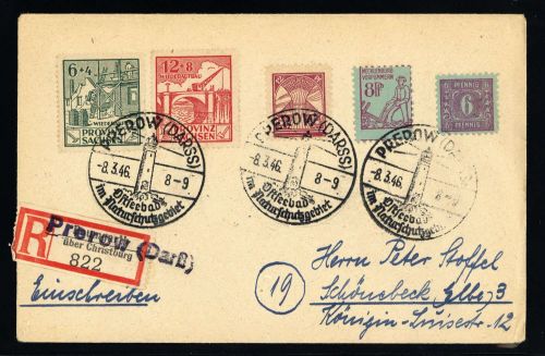 1946, SBZ Mecklenburg Vorpommern, 10 u.a., Brief