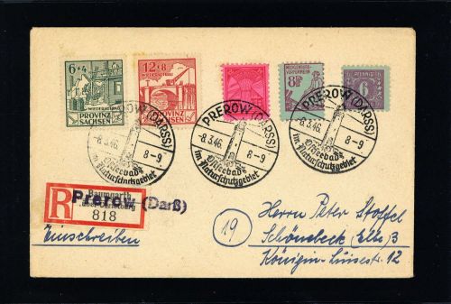1946, SBZ Mecklenburg Vorpommern, 10 u.a., Brief
