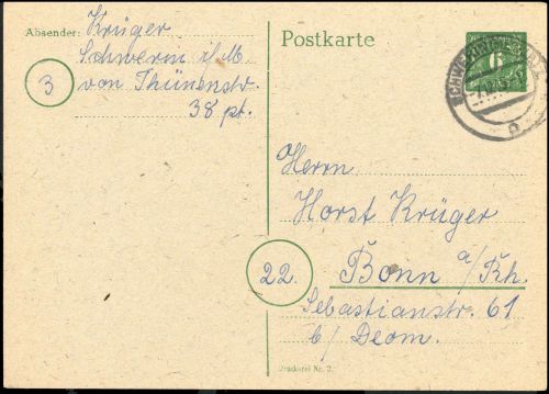 1945, SBZ Mecklenburg Vorpommern, P 5, Brief