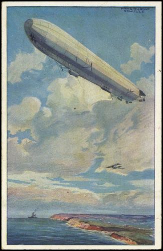 Zeppelin,Zeppelin Postkarten,Luftflotten-Verein, Brief