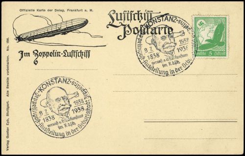 Zeppelin,Zeppelin Sonderstempel,Sonderstempel bis 1939, DR 529, ...
