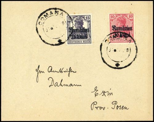 1918, Deutsche Besetzung I. WK Rumänien, 9-10, Brief