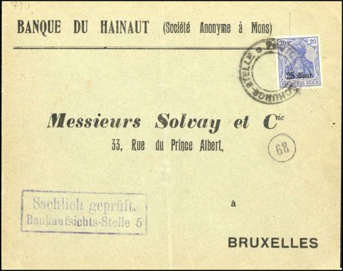 1916, Deutsche Besetzung I. WK Etappengebiet West, 6 , Brief