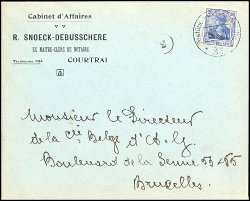 1916, Deutsche Besetzung I. WK Etappengebiet West, 6, Brief