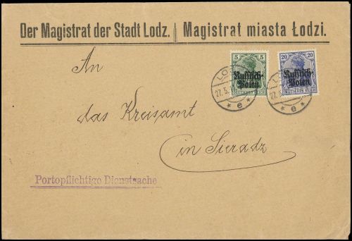 1917, Deutsche Besetzung I. WK Polen, 2, 4, Brief