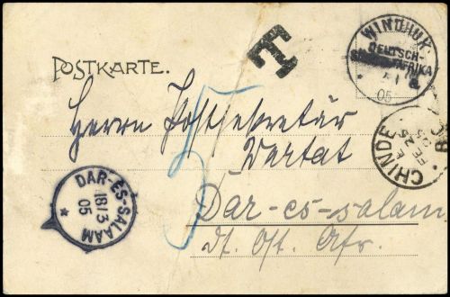 1906, Deutsche Kolonien Südwestafrika, Brief