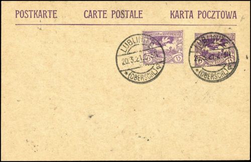 1921, Oberschlesien, P 4 u.a., Brief