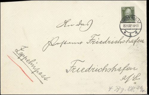 1930, Zeppelin,Zeppelin Memorabilia,sonstiges, Brief