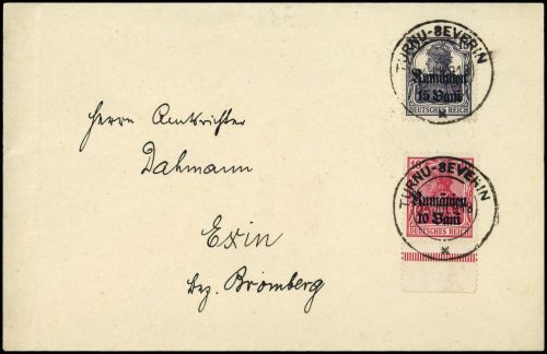 1918, Deutsche Besetzung I. WK Rumänien, 9-10, Brief
