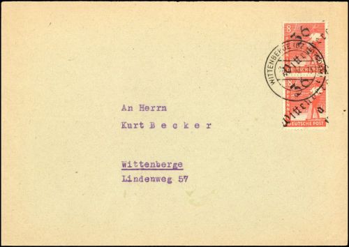 1948, SBZ Handstempel Bezirk 36, 168 VII (2), Brief