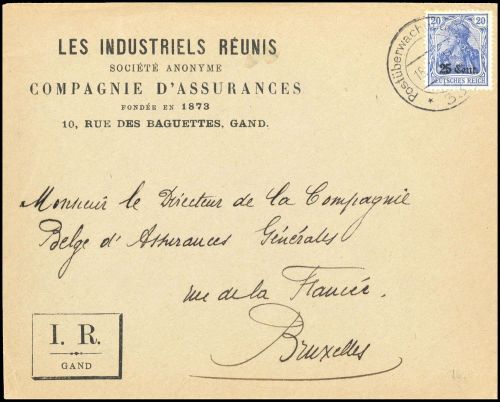 1916, Deutsche Besetzung I. WK Etappengebiet West, 6, Brief