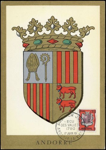 1961, Andorra Französische Post, 165 MK, Brief