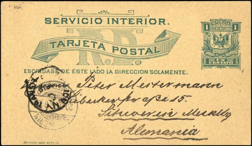 1890, Dominikanische Republik, P 13, Brief