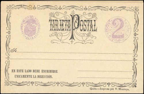 1884, Ecuador, P 6 a, Brief