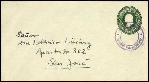 1903, Costa Rica, U 5, Brief