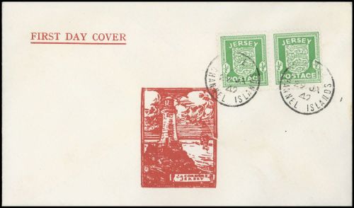 1941, Deutsche Besetzung II. WK Jersey, 1 (2), FDC