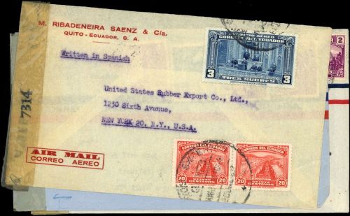 1939, Ecuador, 419, 511 u.a., Brief