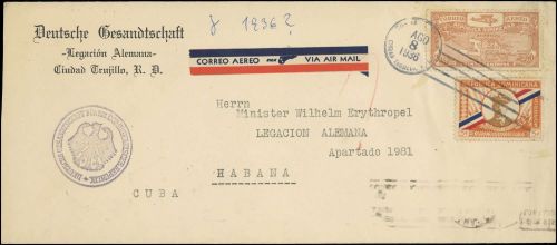 1930, Dominikanische Republik, 300, 234, Brief