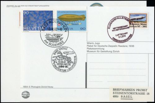 2002, Zeppelin,Zeppelinpost NT, LZ07 D-LZFN, Brief