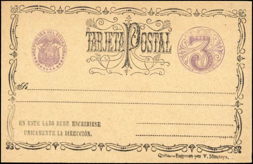 1884, Ecuador, P 5 c, Brief