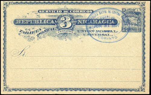 1897, Nicaragua, P 37, Brief