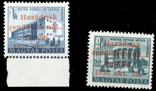 1956, Ungarn Lokalausgaben Sopron, 13, 17, **