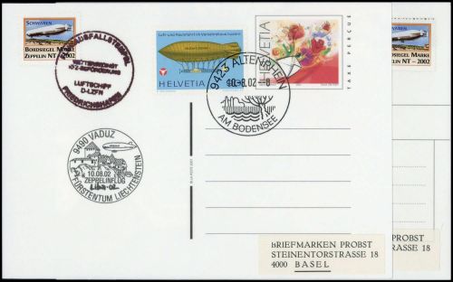 2002, Zeppelin,Zeppelinpost NT, LZ07 D-LZFN, Brief