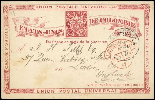 1881, Kolumbien, P 3 b, Brief
