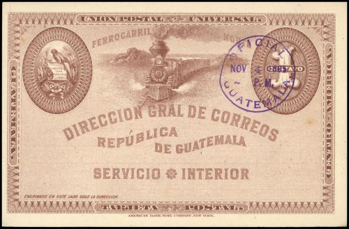 1895, Guatemala, P 6, Brief