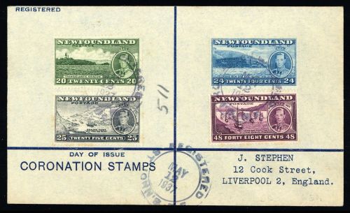 1937, Neufundland, 228-31, FDC