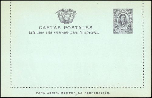 1907, Ecuador, K 5, Brief