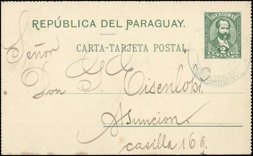 1896, Paraguay, K 3, Brief