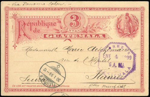 1890, Guatemala, P 4, Brief