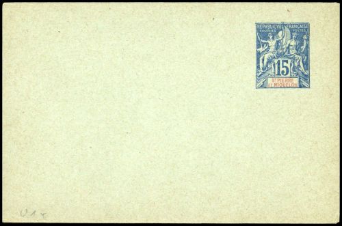 1892, St. Pierre et Miquelon, U 2 a, Brief