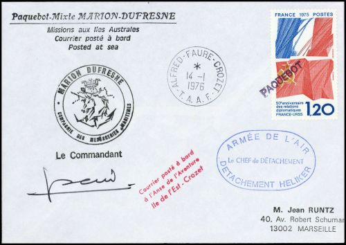 1976, Französische Gebiete in der Antarktis, Fr 1941, Brief