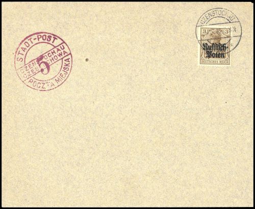 1915, Deutsche Besetzung I. WK Polen, 1, Brief