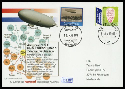 2012, Zeppelin,Zeppelinpost NT, LZ07 D-LZFN, NL 2903, Brief