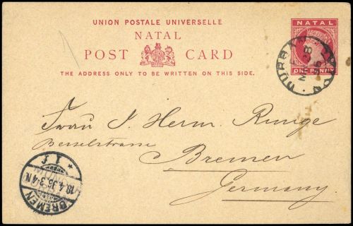 1893, Natal, P 7, Brief