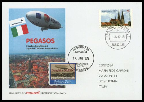 2012, Zeppelin,Zeppelinpost NT, LZ07 D-LZFN, 2850 u.a., Brief
