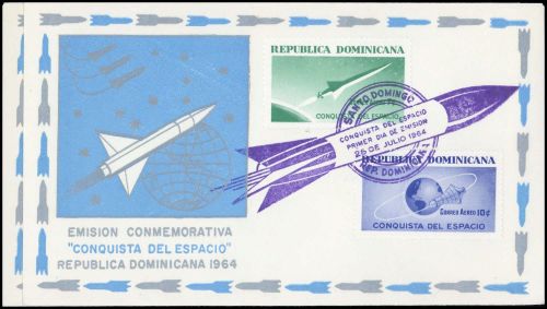 1964, Dominikanische Republik, 836-41 A, FDC