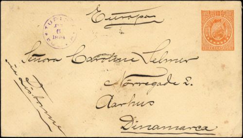 1890, Bolivien, U 4, Brief
