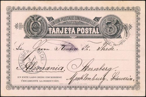 1885, Ecuador, P 9, Brief