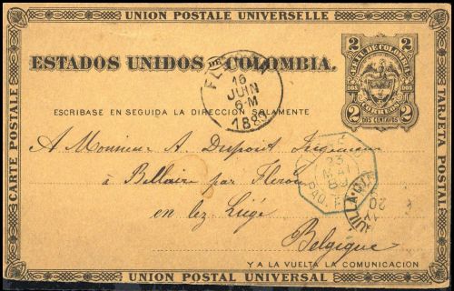 1884, Kolumbien, P 6, Brief