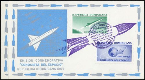 1964, Dominikanische Republik, 836-41 A, FDC