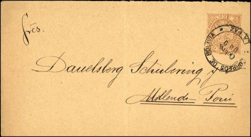 1894, Bolivien, U 6, Brief