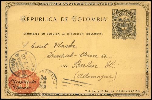1902, Kolumbien, P 16, Brief